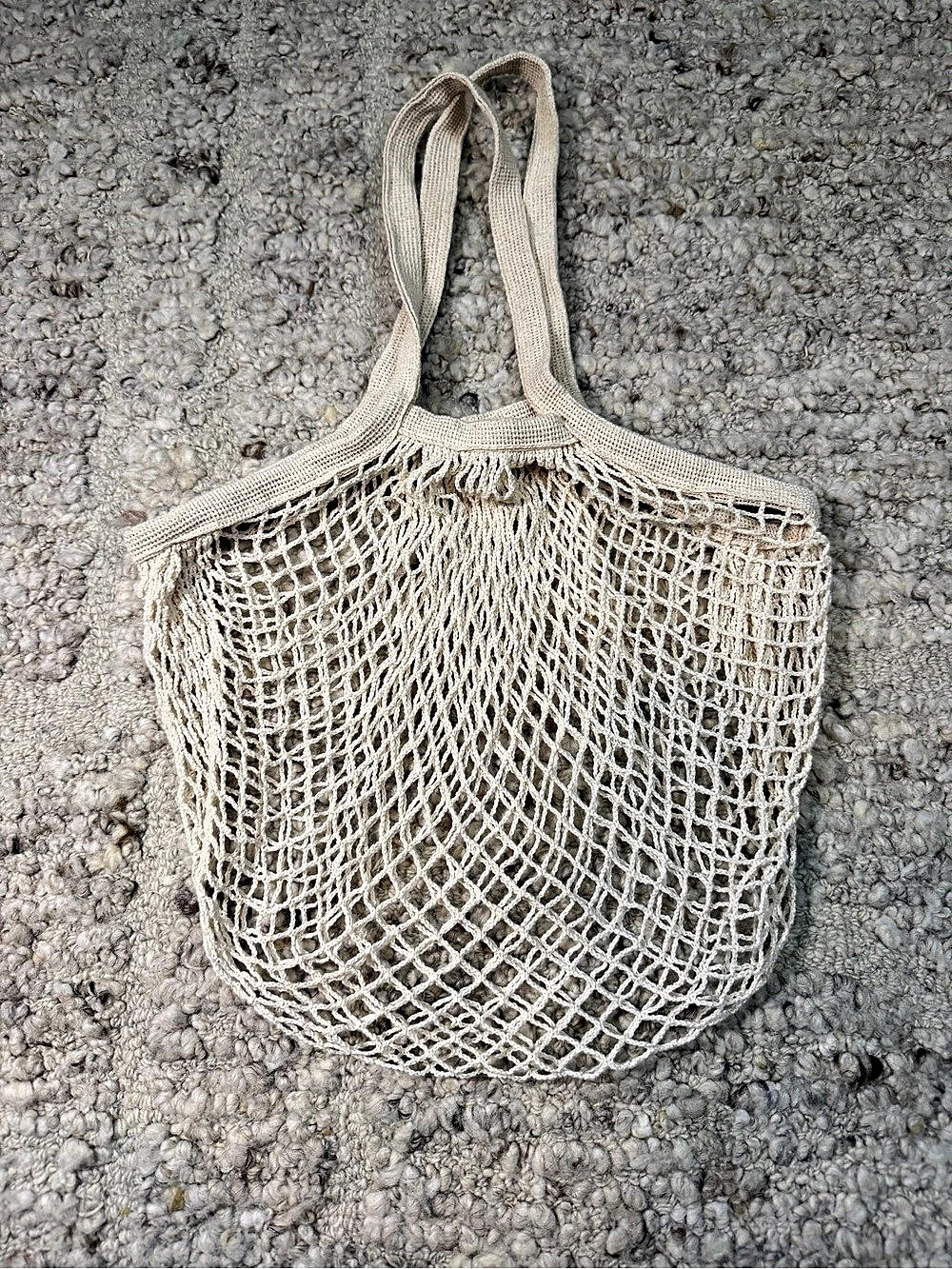 Cream Net Tote Bag